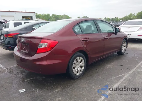 2012 Honda Civic Lx from USA, damaged, VIN 19XFB2F54CE373704